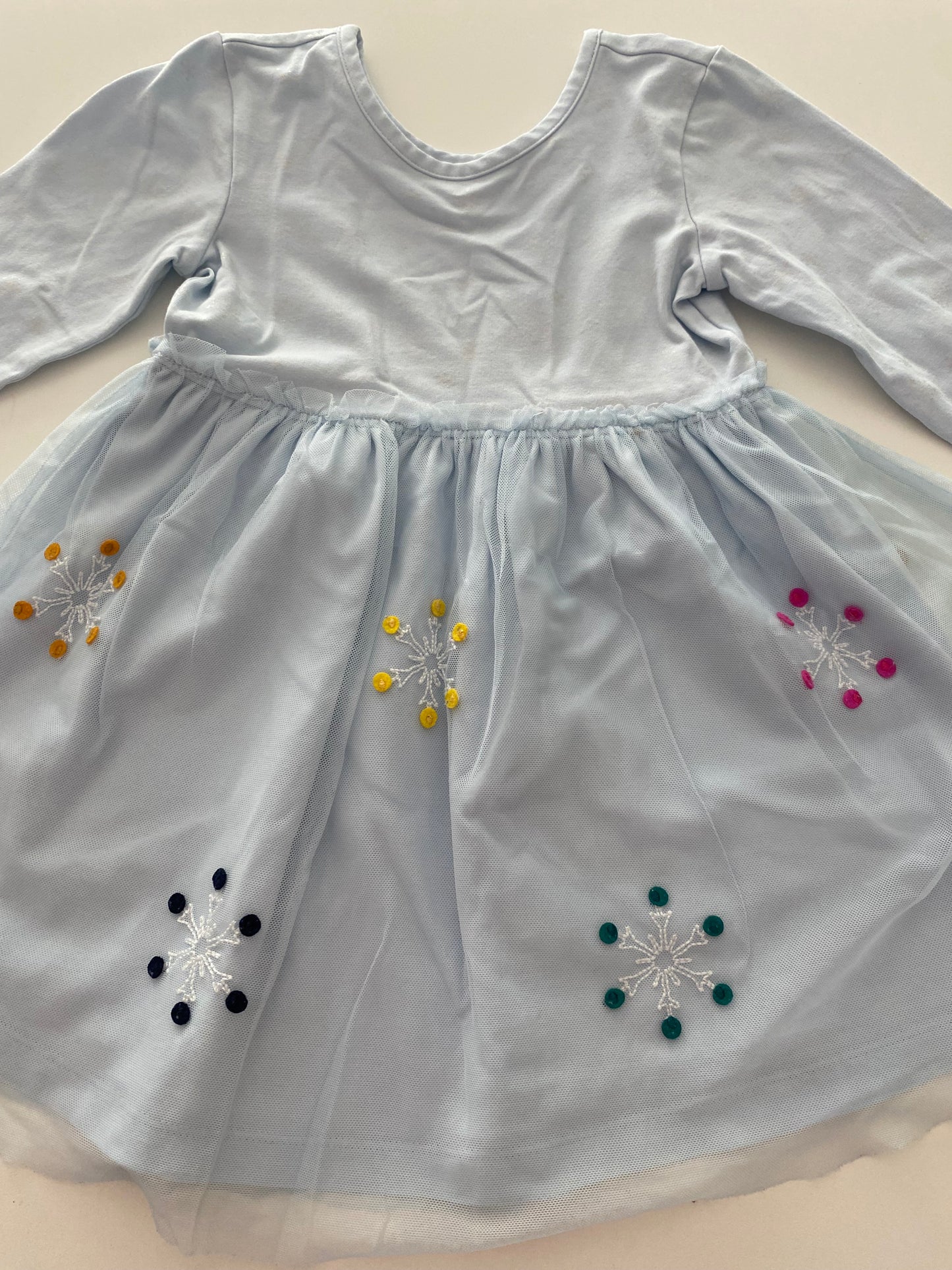 #117- Girls 3T, Hanna Andersson Frozen 2 Dress, VGUC
