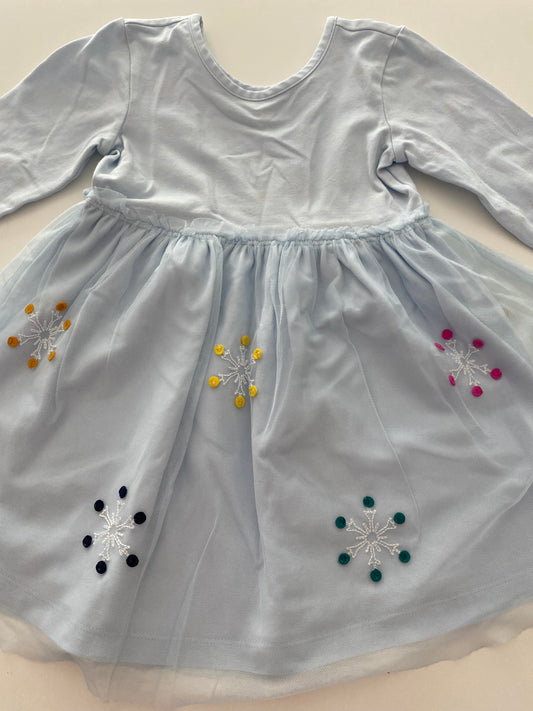 #117- Girls 3T, Hanna Andersson Frozen 2 Dress, VGUC