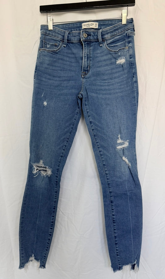 #143 Abercrombie distressed jeans women’s size 27/4 Long