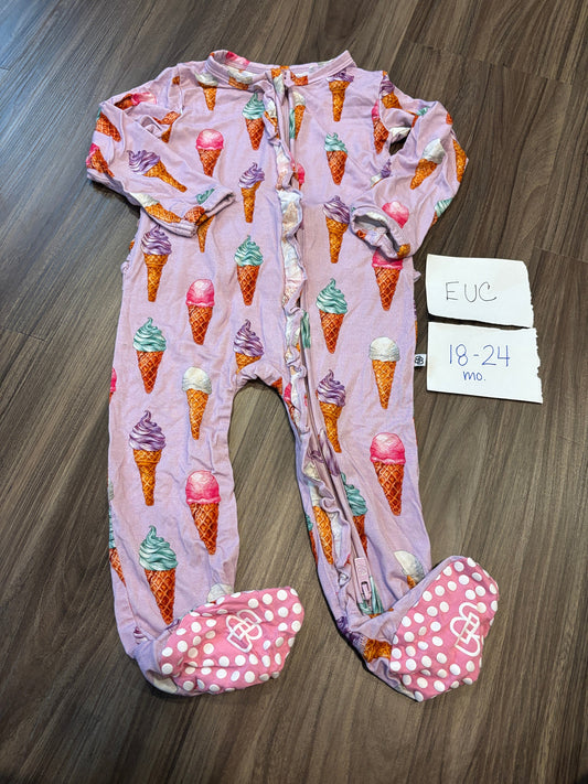 #138 - 18-24 Mo - EUC Bums & Roses - Ice Cream Zippy - PU 45236