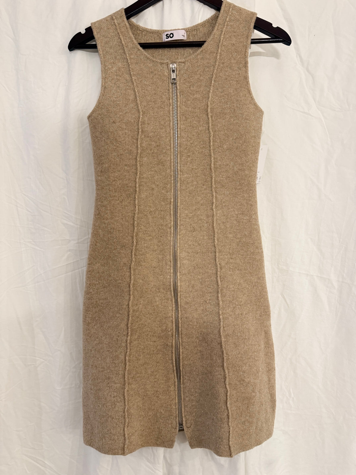 #143 SO wool blend zipper shift dress, juniors size small (S)