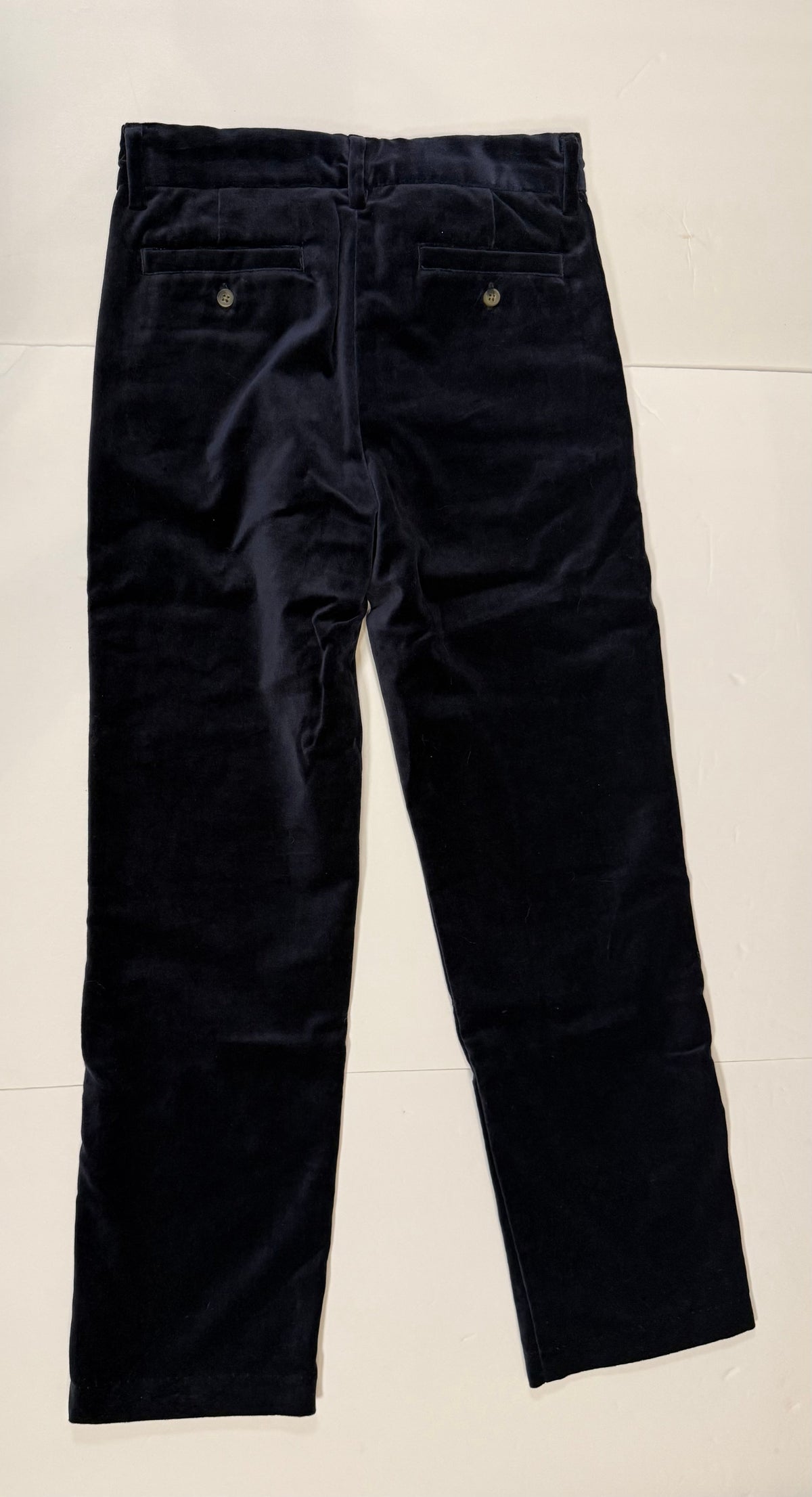 #141 reduced Boys 10 Janie and Jack Navy Velvet Dress Pants with Adjustable Waist 1 of 2 available