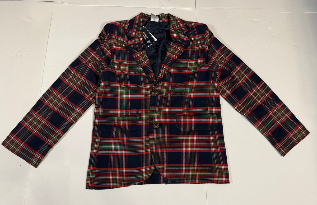 #141 Boys Medium 8 Gymboree NWT Plaid Holiday Blazer
