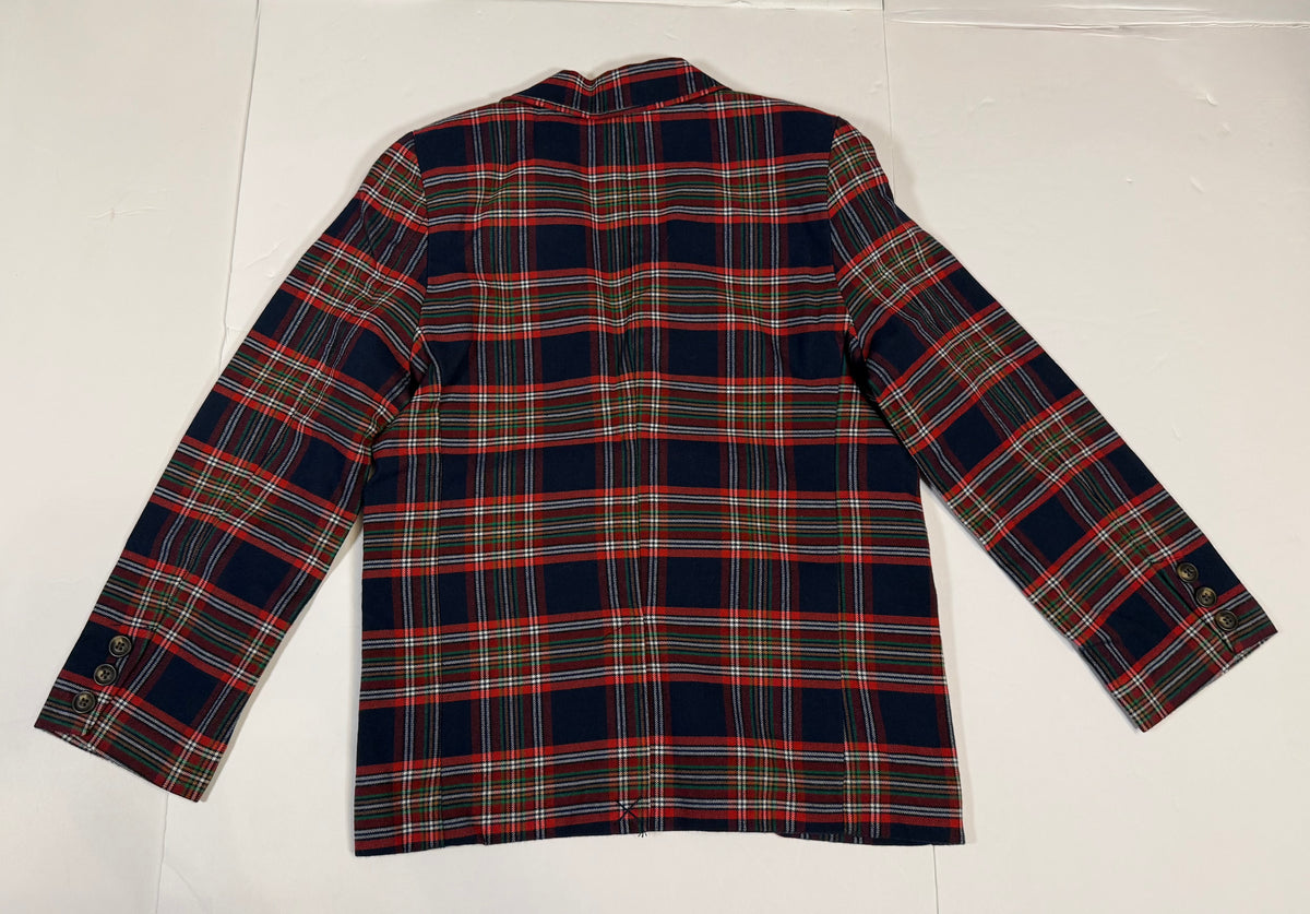 #141 Boys Medium 8 Gymboree NWT Plaid Holiday Blazer