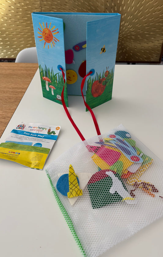 #117, Eric Carle the hungry caterpillar, Fun Felt Play, VGUC