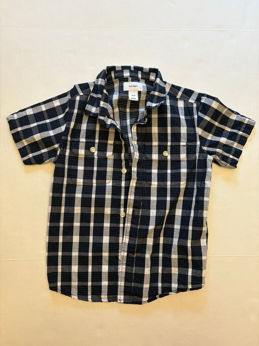 Seller 121 EUC Boys Old Navy Navy/White Short Sleeve Button down size 5
