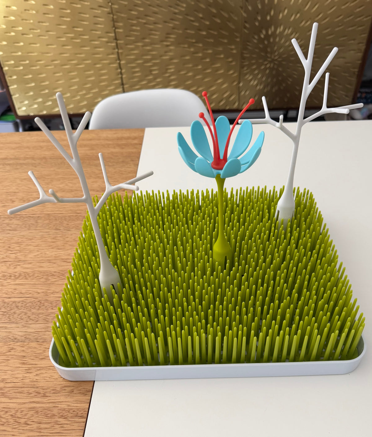 #117, Boon grass, stim, & twig Baby Bottle Drying Rack, VGUC