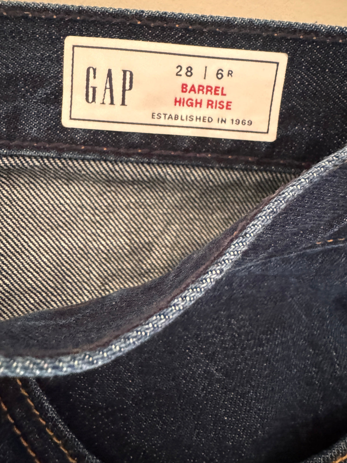 #127 Gap Dark Wash Barrel Jeans Women's S