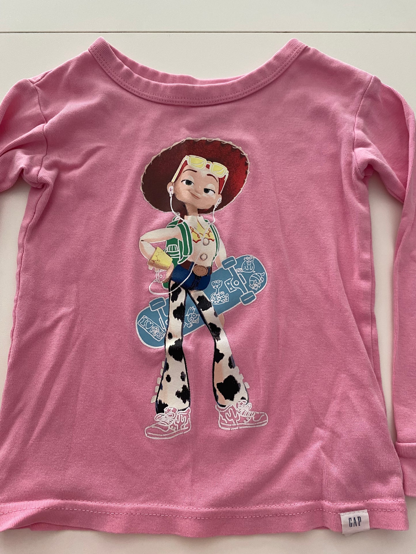 #117 - Girls 3T, Gap organic cotton pajamas, Pixar Pink Toy Story Jessie Jammies, VGUC