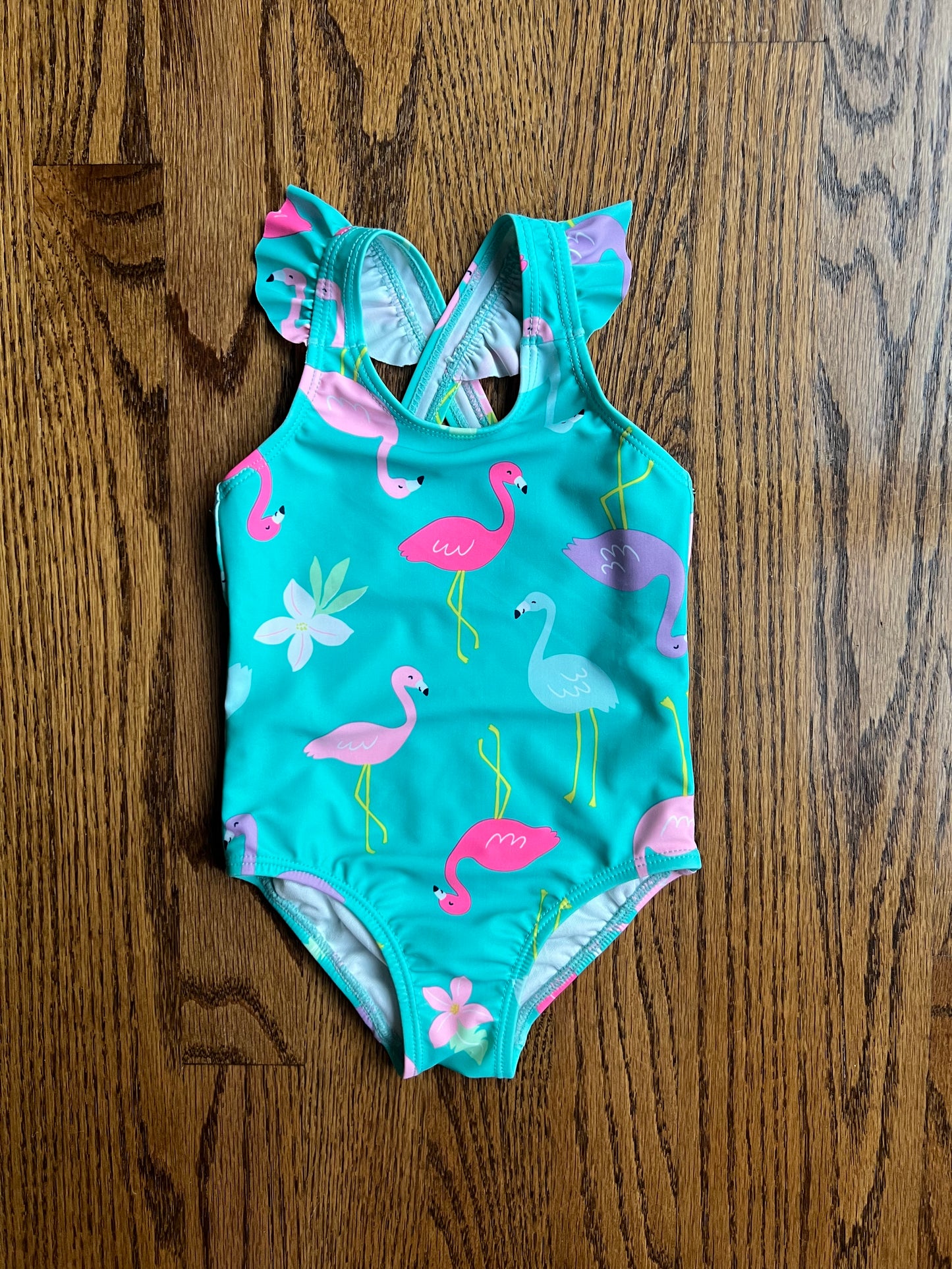 Carters Baby Girl 12M Flamingo Swimsuit, NWOT