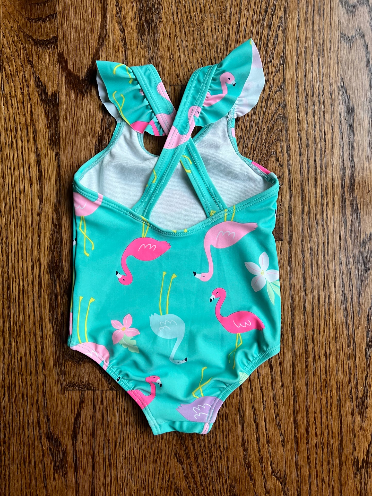 Carters Baby Girl 12M Flamingo Swimsuit, NWOT