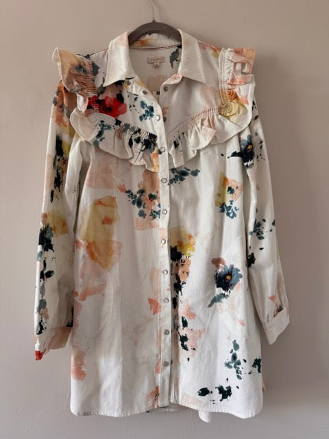 #127 Pilcro Floral Dress Women's M