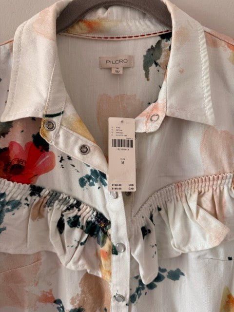 #127 Pilcro Floral Dress Women's M