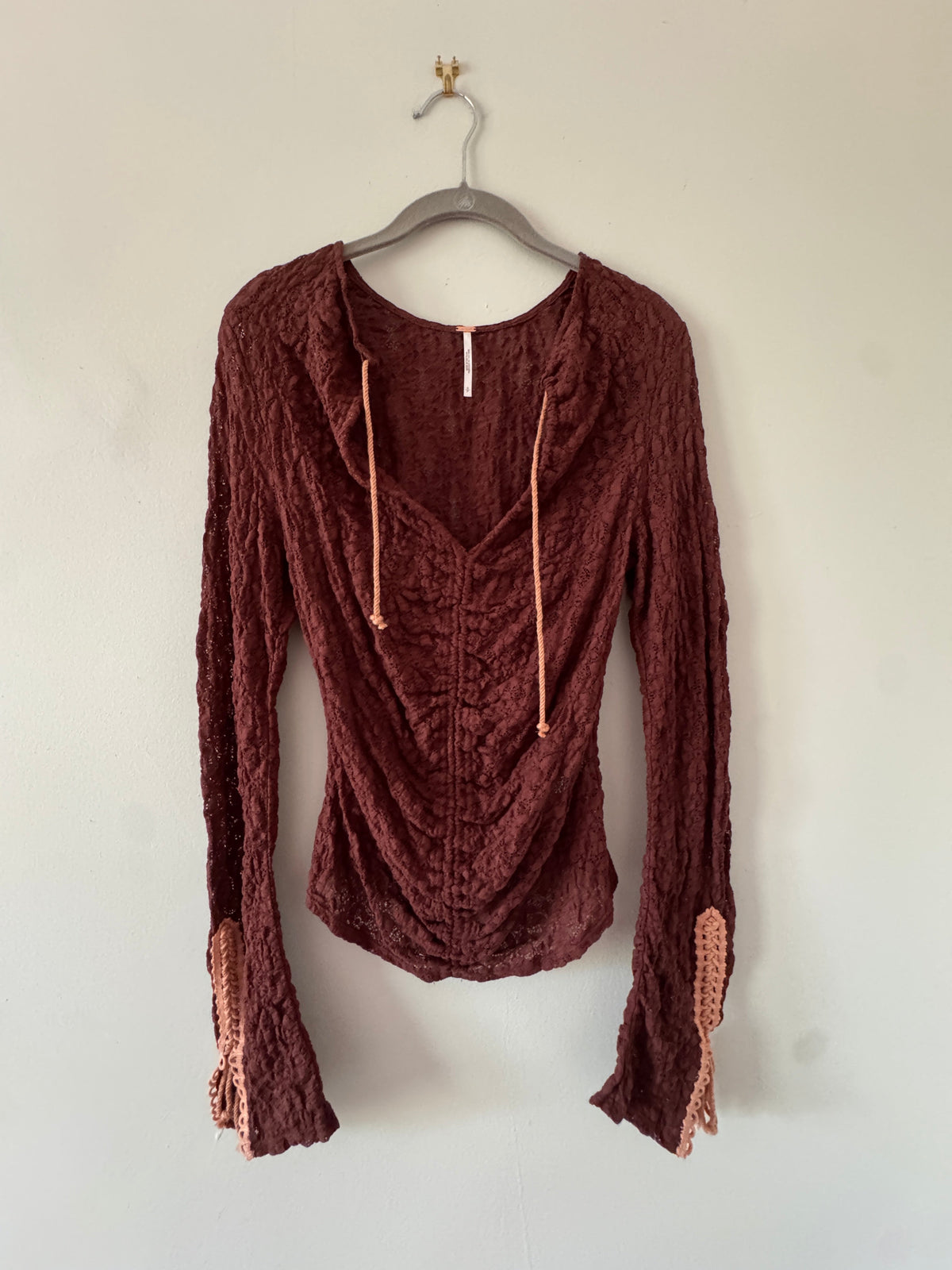 #127 Free People Lace Top Women's S