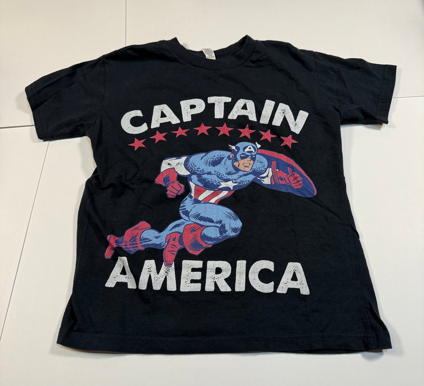 #180 Boys Captain America Bundle Short Sleeve Youth Medium Long Sleeve 7