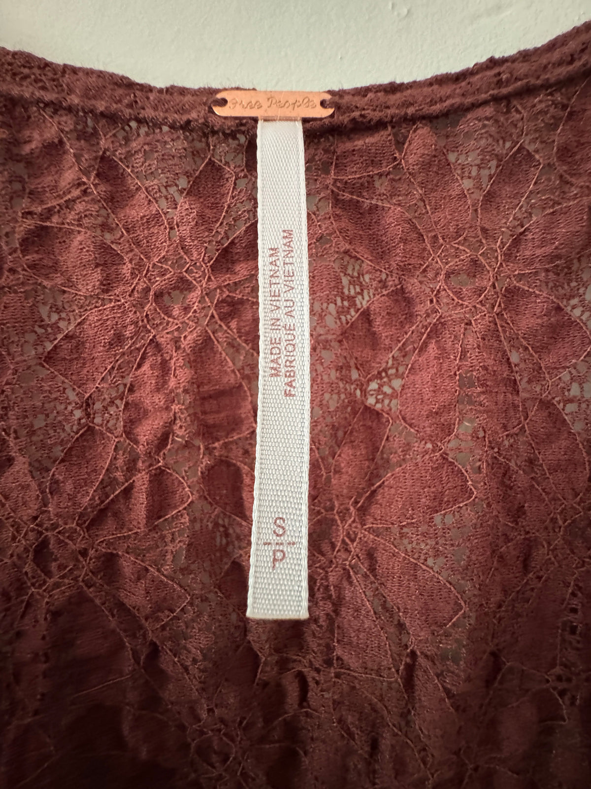 #127 Free People Lace Top Women's S