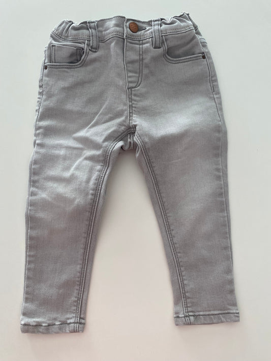#117- Girls 24M, Zara gray denim jeans, VGUC
