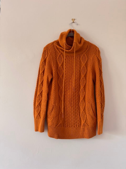 #127 L.L.Bean Cable Knit Turtleneck Women's S