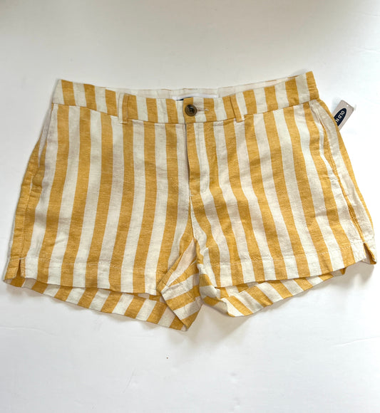 Womens Size 8 Old Navy Yellow Stripe Shorts NEW NWT