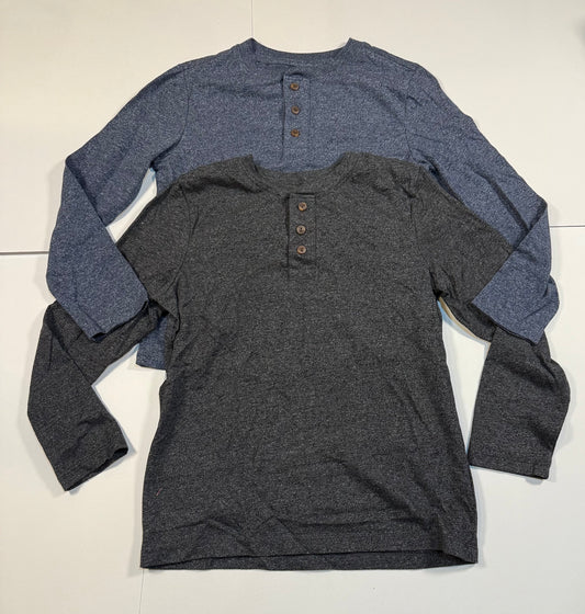#180 Boys Medium 8 Old Navy NWOT Henley Bundle -Blue and Gray