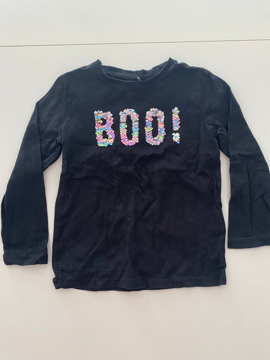 #117- Girls 4T, Cotton On Kids black BOO shirt, VGUC,*reduced*
