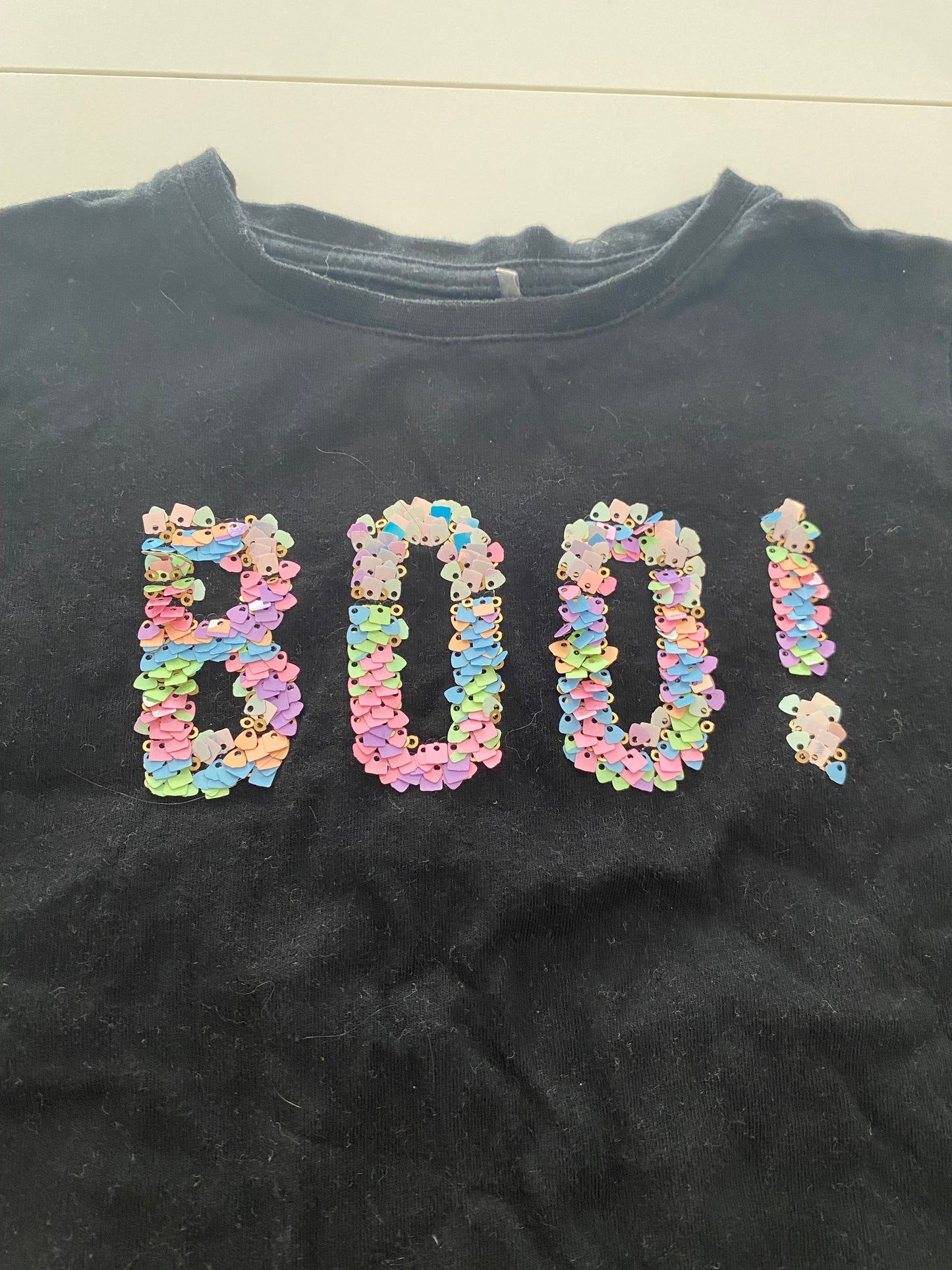 #117- Girls 4T, Cotton On Kids black BOO shirt, VGUC,*reduced*