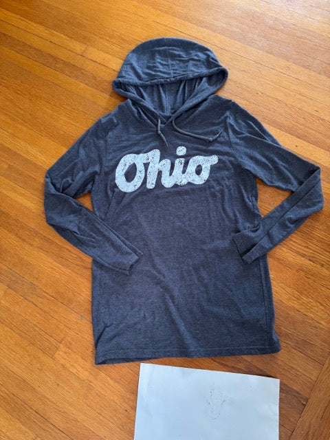 #127 Ohio Hooded Long Sleeve Tee Women's S