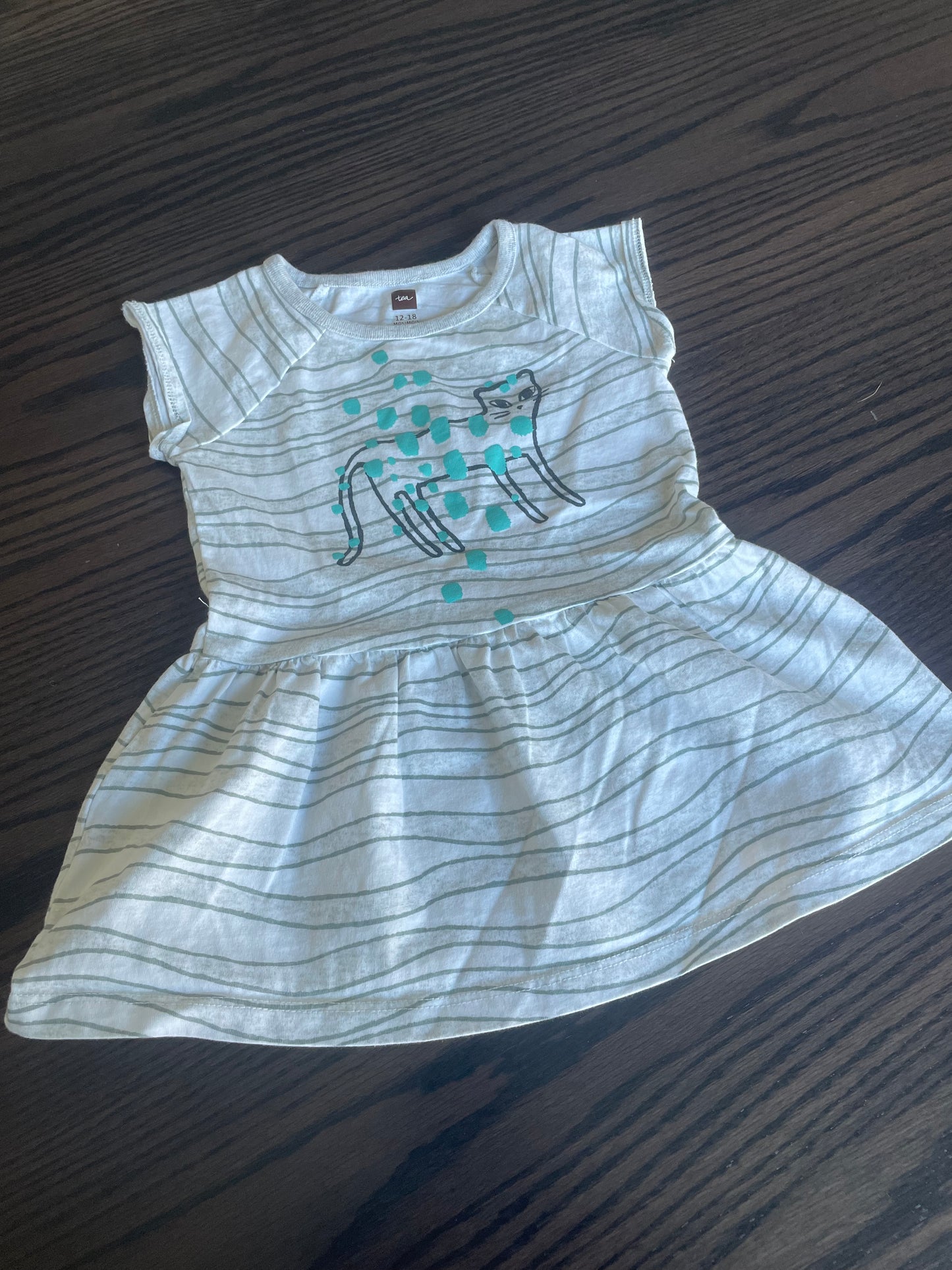 Tea Collection - Girls 12-18 Months - Cat Stripe Dress