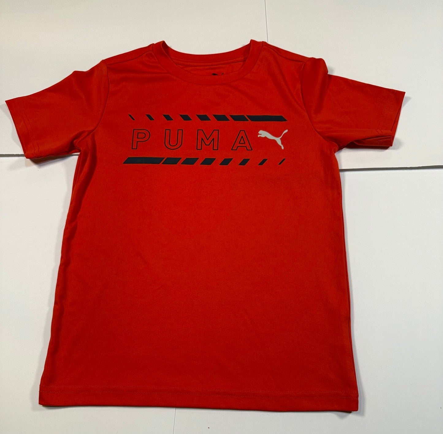 #180 Boys 7/8 Small Puma Bundle - Red Athletic Shirt and Black and Navy Pants