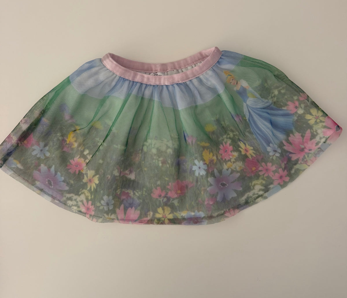 #117, Girls 2T, Disney Cinderella tulle skirt, VGUC