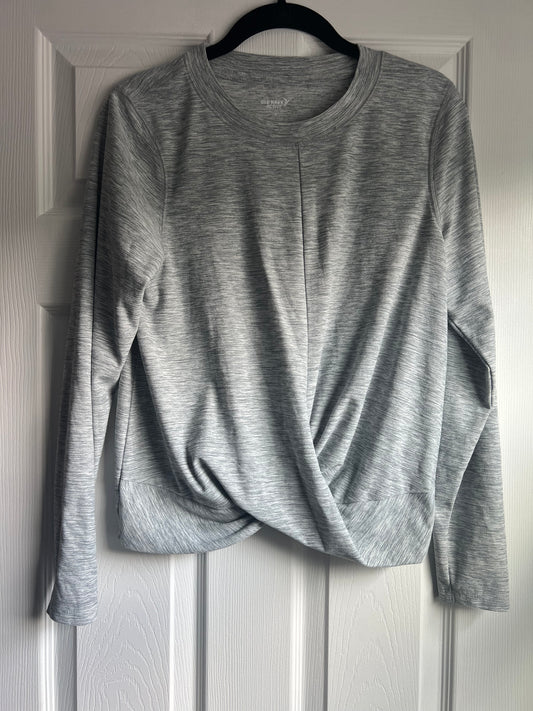 Seller #184 Women’s Medium Old Navy crop Active Athleisure shirt light Heathered gray