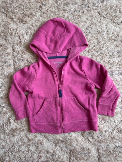 #127 Cat & Jack Pink Zip Hoodie Girls 2T