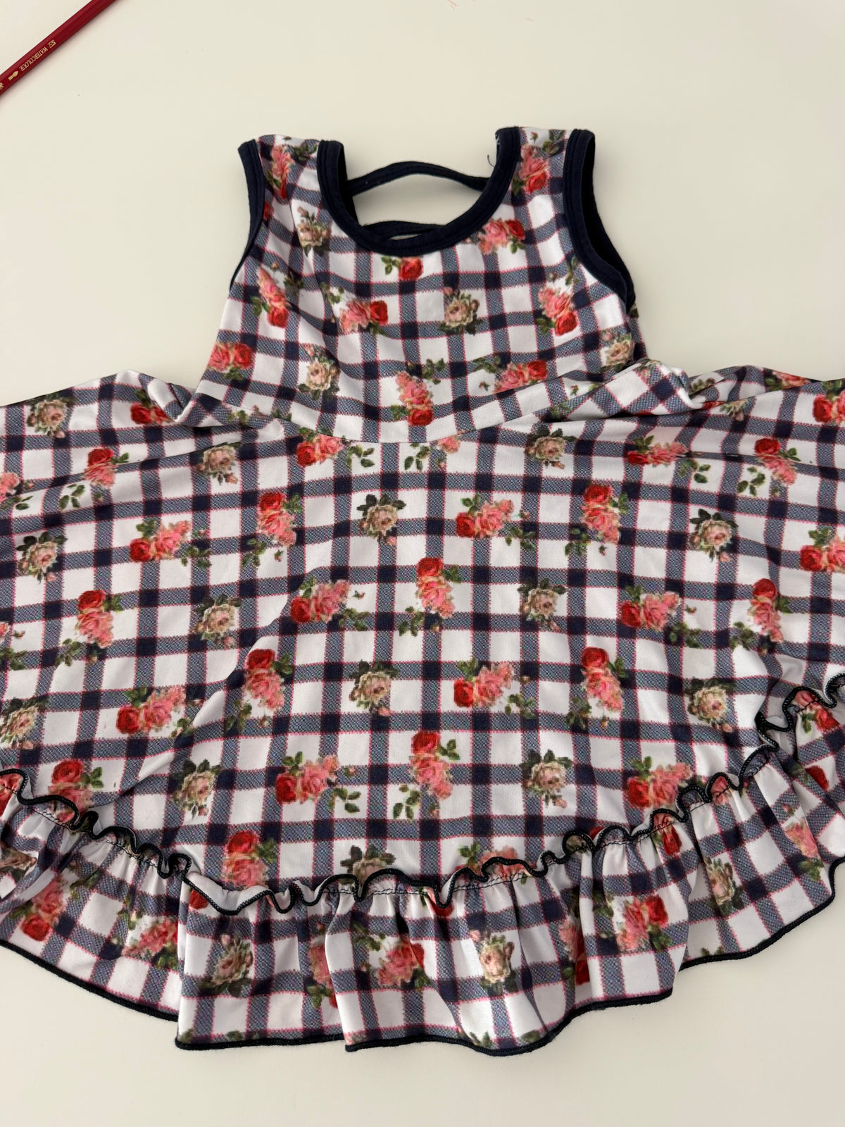 #117, Girls 2T, Pipsqueak’s Boutique navy floral dress, GUC