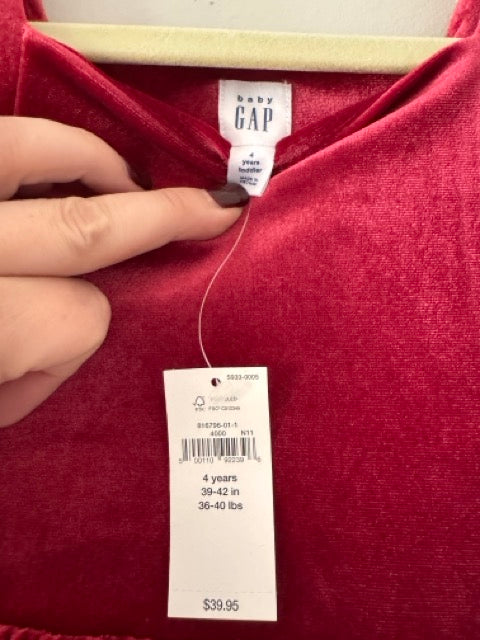 #127 Baby Gap Velvet Dress Girls 4T
