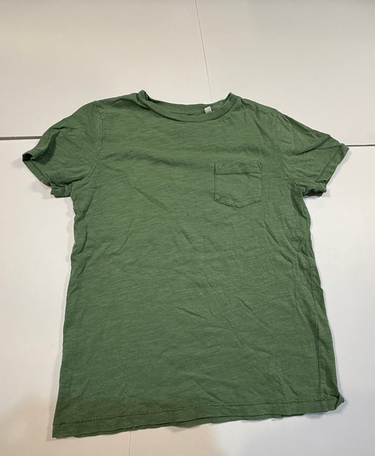 #180 Boys 8-9 Mini Boden Green Pocket Shirt