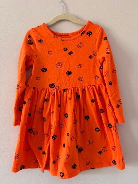#127 Cat & Jack Pumpkin Dress Girls 4T