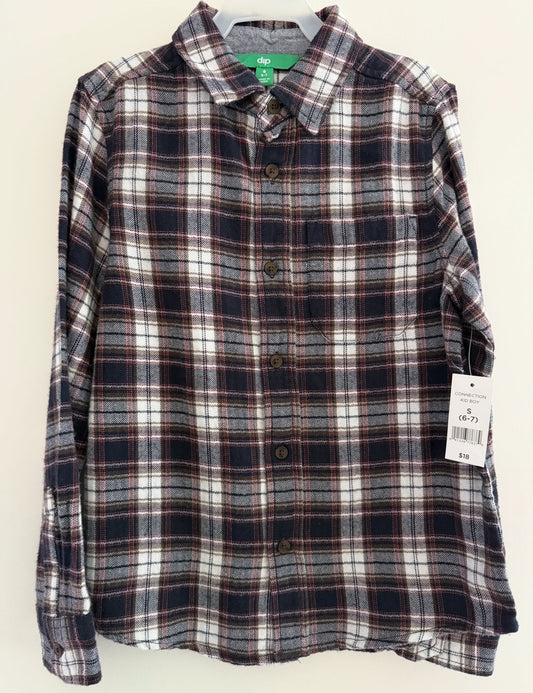 #146 - REDUCED Boys Small 6/7 NWT Long Sleeve Button Up