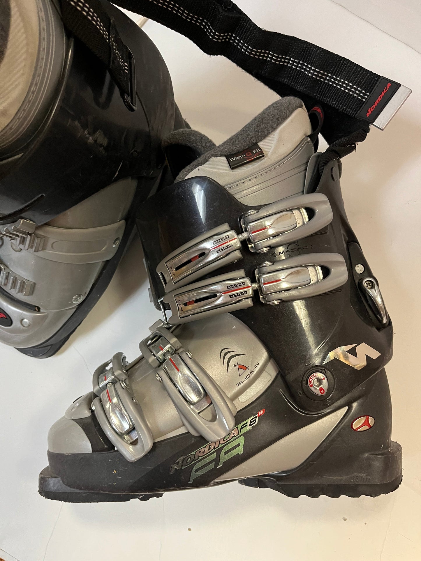 #36 skis, poles, boots sz7