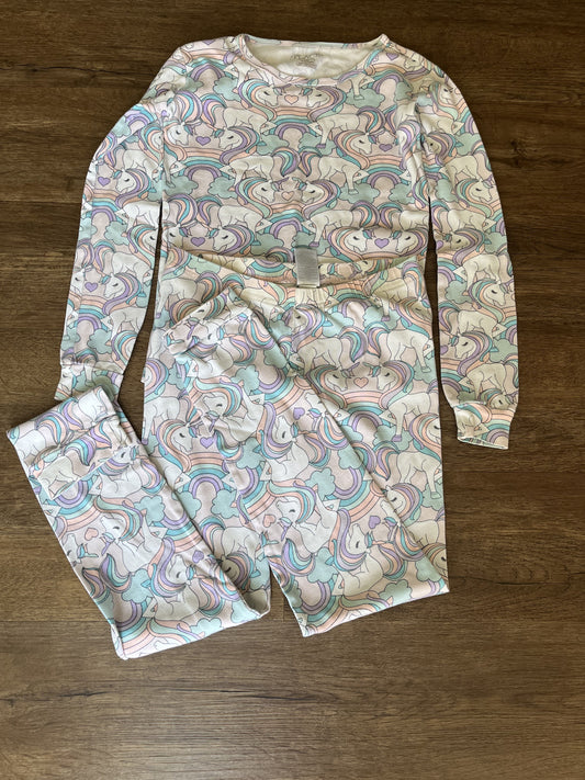 #124 EUC Children's Place Unicorn Pajamas Girls Size 10