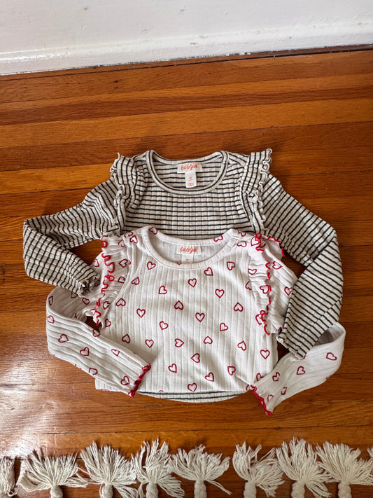 #127 Cat & Jack Ribbed Top Bundle Girls 3T