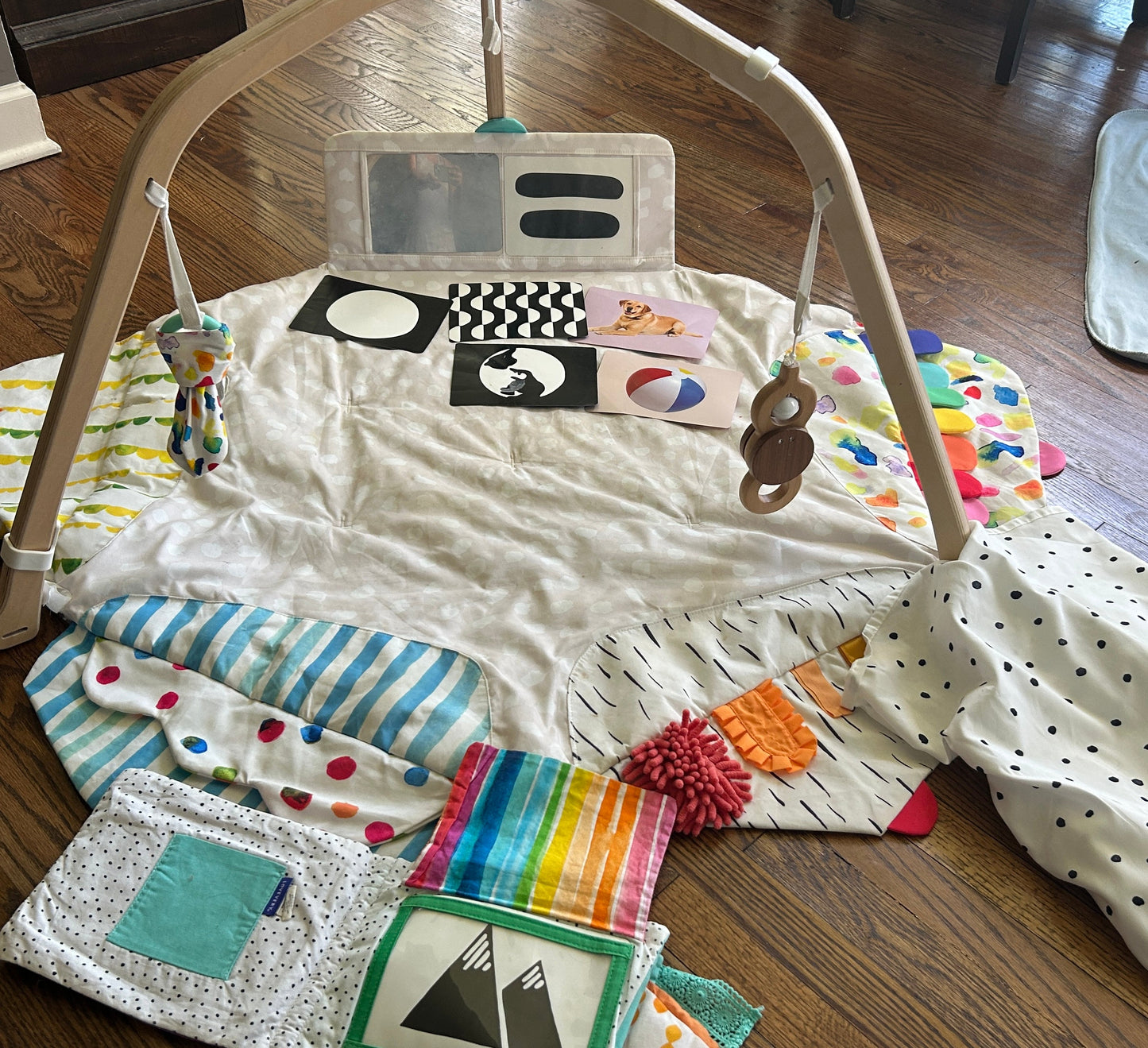 seller #35  lovevery playmat with cards and sensory book