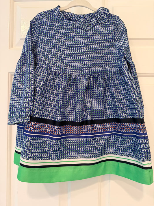 #85 Janie and Jack Blue & Green Polka Dot Dress, Girls 2T
