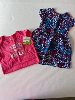 Girls size 24 months bundle jumping beans onesie and kids korner red white and blue dress