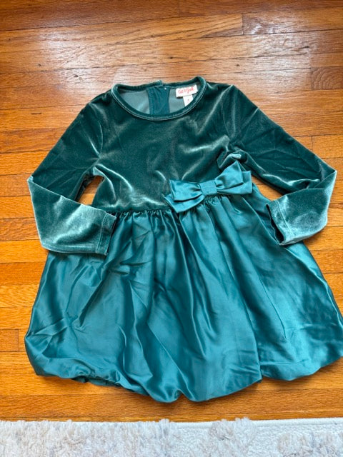 #127 Cat & Jack Velvet Bubble Dress Girls 4T