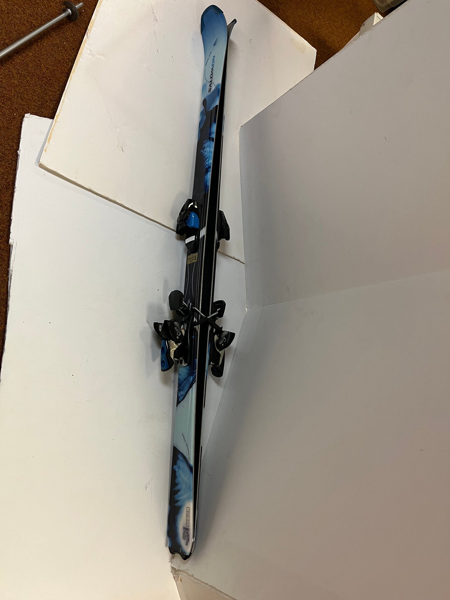 #36 ski boots, skis, poles