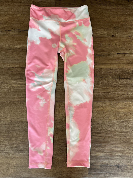 #124 EUC Tek Gear Pink Athletic Leggings Girls Size 7