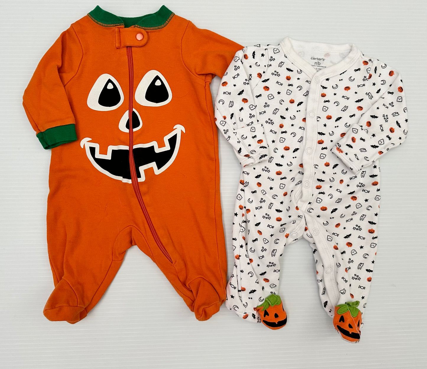 Seller #168 NB Halloween Footed Outfits Girls/Boys/Gender Neutral