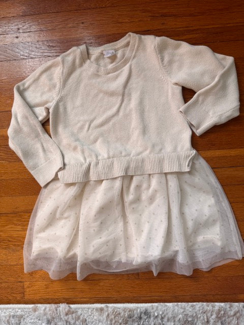 #127 Baby Gap Sweater Tulle Dress Girls 4T