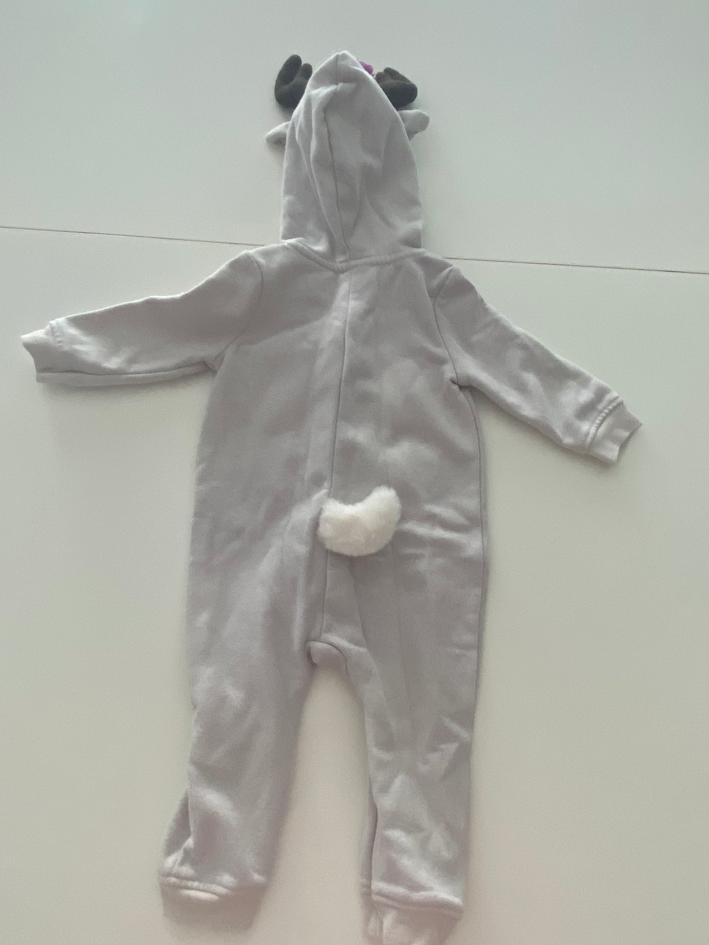 #117- Girls 9M, Cat & Jack dusty lavender deer footless costume, EUC