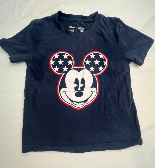Disney Soft Tee Shirt Mickey Mouse Blue VGUC